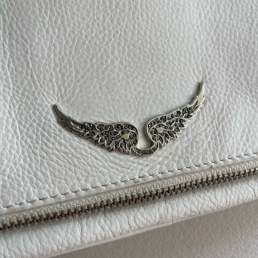 Zadig & Voltaire White Clutch with Silver Chain - Picture 5 of 10